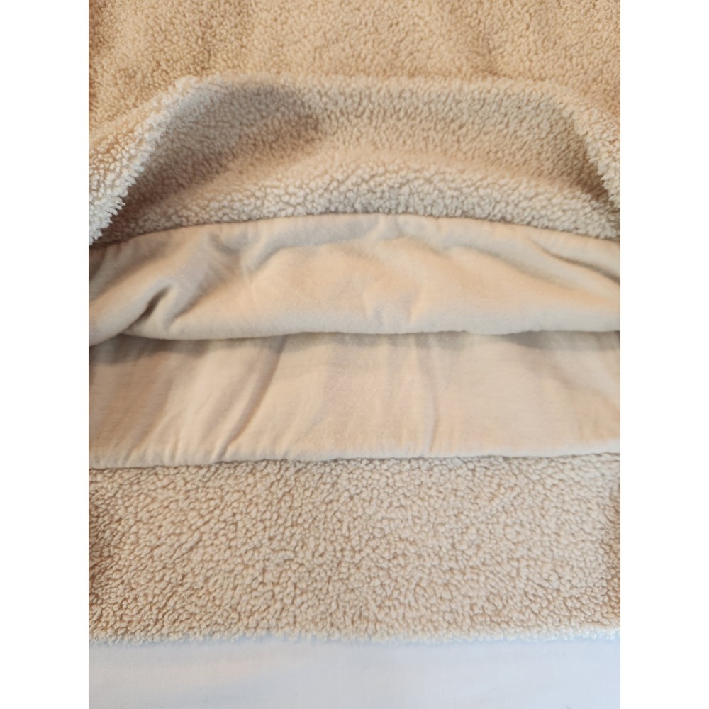 Tuckernuck Cream Sherpa Fleece Cowl Neck Pullover Sweater Size M Y2K Preppy - Picture 6 of 10
